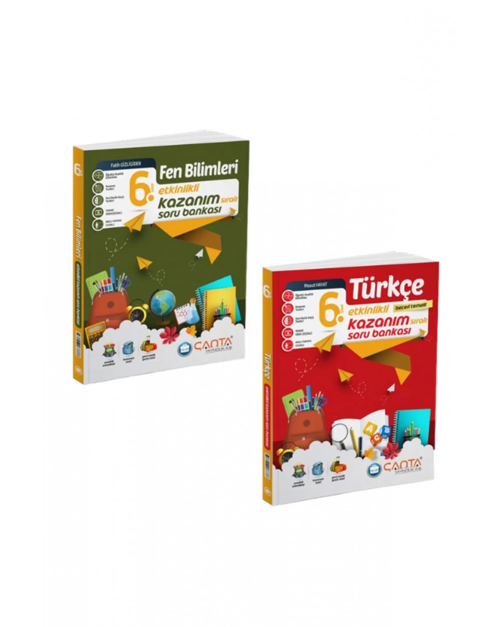 Çanta Yayınları 6.Sınıf Fen Bilimleri ve Türkçe Soru Bankası 2 Kitap