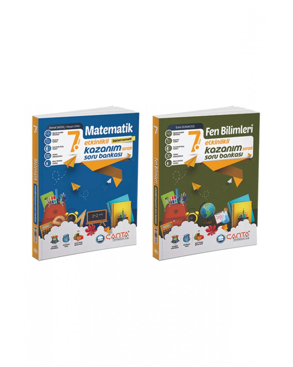 Çanta Yayınları 7.Sınıf Etkinlikli Kazanım Matematik-Fen Bilimleri Soru Bankası Seti