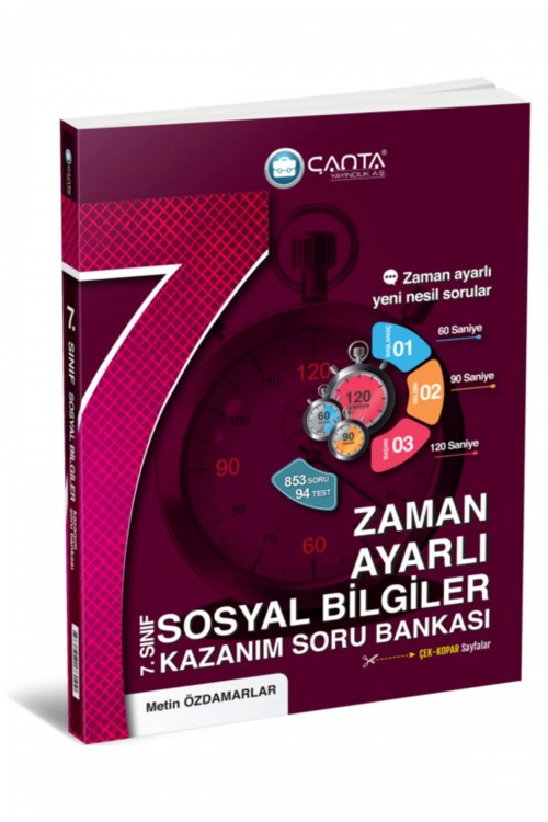 Genel Markalar Çanta Yayınları 7 Sınıf Sosyal Bilgiler Zaman Ayarlı Kazanım Soru Bankası